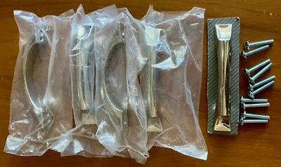 $12.99 • Buy 5 New Chrome 4  Cabinet/Drawer Pulls With Hardware 3  Center To Center
