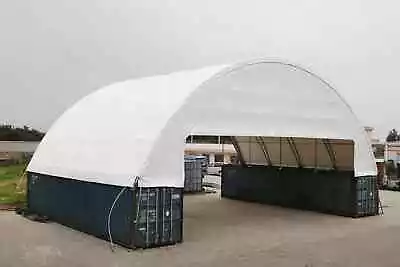 60'x40'x15' 22oz PVC Heavy Duty Double Truss Shipping Container Canopy Shelter • $8896