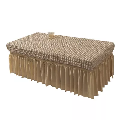 Party Tablecloth Skirt Rectangle Stretch Coffee Tea Table Cloth Cover Home Decor • £26.22