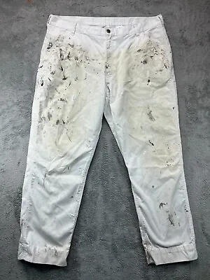 Lakin McKey Painter Carpenter Pant Work Streetwear 42x31 White Splatter Distress • $16.81
