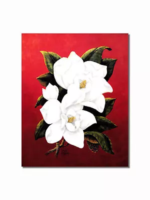 White Magnolia Flower Right Orientation Wall Picture 8x10 Art Print • $8.87