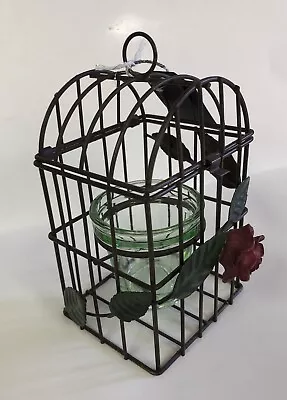 Vintage Wire Bird Cage Metal Votive Holder Hinged Top  • $14.99