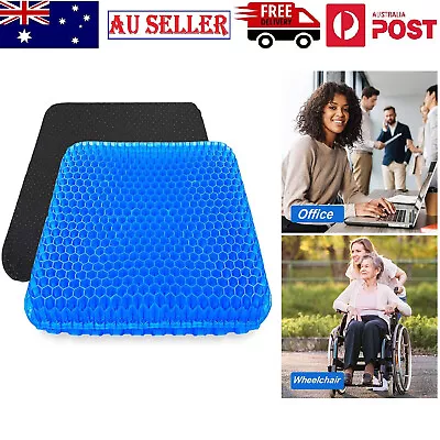 Gel Seat Cushion Double Thick Cool Gel Honeycomb Seat For Home Office Chair Car • $22.99