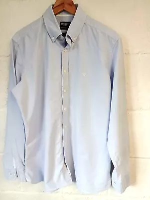 Hackett Pale Blue Slim Fit Oxford Shirt L/42 -44 Chest • £2.99