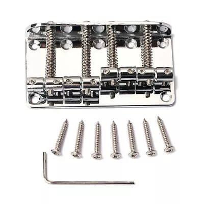 1 Set Bridge For Fender Precision Jazz Bass Guitar Parts Chrome 201B-4 Badass • $14.68