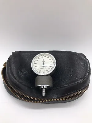 Vintage Blood Pressure Gauge And Leather Case Tycos Sphygmomanometer Tested… • $14.95