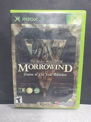 Elder Scrolls III: Morrowind Game Of The Year Xbox Complete CIB Manual Good  • $28.88