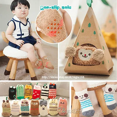 £3.89 • Buy Baby Boys Girls Toddler Animal Soft Fluffy Slipper Socks Leg Warmer 0- 2 Years
