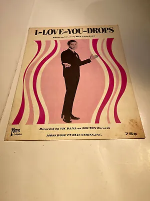 I Love You Drops Vintage Sheet Music (Detail In Listing) • $6.99