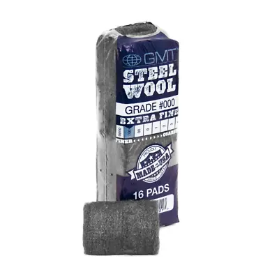 GMT 1 Bag (16 Pads)  #000 EXTRA FINE Steel Wool Pads Wax Polish Final Finish • $9.95