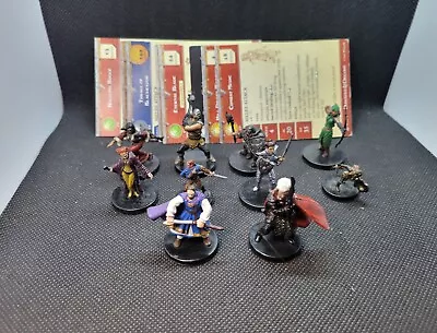 WOTC D&D Miniatures Adventurers Lot #4 With Cards Dungeons & Dragons 10 Minis • $39.99