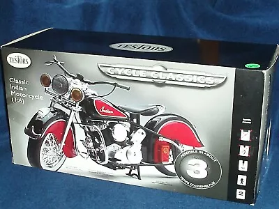 Huge Testor's Classic Indian Motorcycle 1/6 Assembly Model Kit 15 Inches Long • $341.92