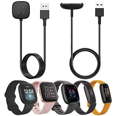 Charger Cable For FitBit Charge 5 4 3 2 Versa 4 3 2 Luxe Ionic Inspire Ace Sense • $8.54