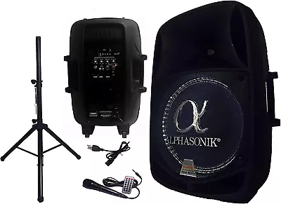 15  Powered 2800W PRO DJ Amplified Loud Speaker Bluetooth USB SD Card AUX MP3 FM • $286.99