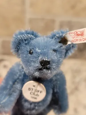 ❤️STEIFF Club 1998 MEMBERSHIP GIFT TEDDY BEAR 🐻 Blue ID's 4  MINI W/ Gift Box❤️ • $58