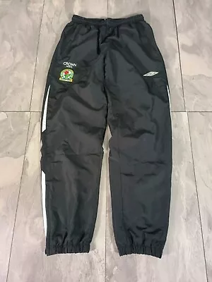 Blackburn Rovers Umbro Mens Tracksuit Bottoms Joggers / Size M / Black / Crown • £19.99