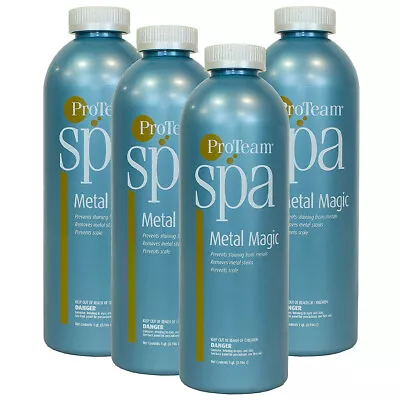 ProTeam Spa Metal Magic 1qt 4pk Remove Iron Copper Silver And Manganese In Spa • $46.51