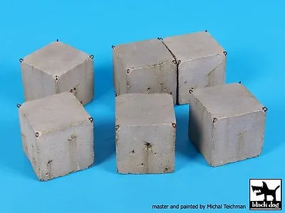 Black Dog 1/35 Israeli IDF Sharp-edge Concrete Cube Roadblocks (6 Pieces) D35091 • $25.98