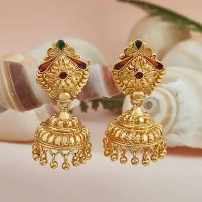 $16.82 • Buy Indian Bollywood Bridal Gold Plated Party Jhumki Jhumka Ethnic Fashion Earrings