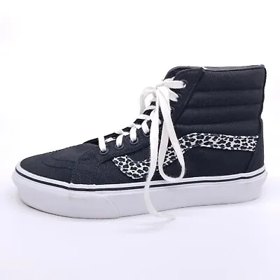 VANS Sk8-Hi Women's 8 Shoes Black Cheetah High Top Sneakers Animal Print • $29.99