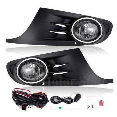 Fit For 10-14 MK6 Golf / TDI Jetta Sportwagen Chrome Black Bezel Fog Light Kit • $48.33