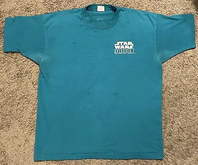 Vintage Star Wars KFC Episode 1 Phantom Menace Movie Promo Shirt XL • $40