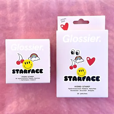 🌟 Glossier X STARFACE Compact BRAND NEW Sold Out RARE! Pink Mirror Case +Refill • $125