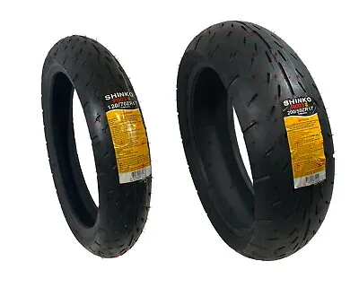 200/50 17 Shinko 003 Stealth Motorcycle Tire Front 120/70-17 & Rear 200/50ZR17 • $309.99