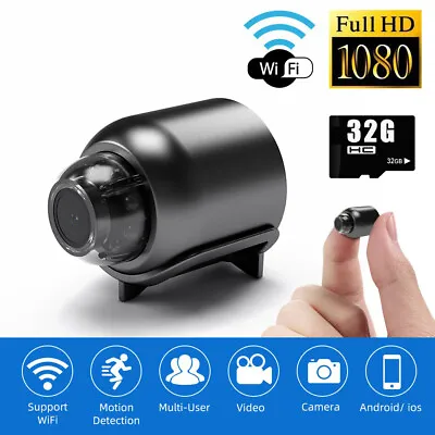 HD 1080P Mini Hidden Spy Camera WiFi Wireless Night Vision Motion Detection AU • $37.99
