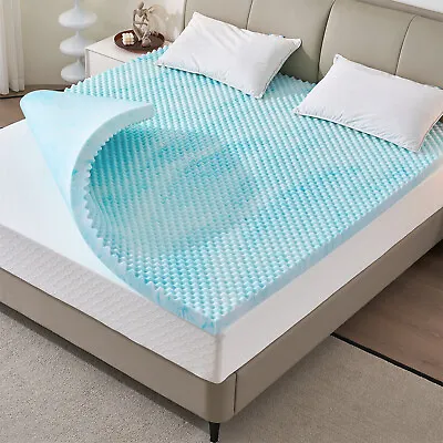 3 Inch Gel Memory Foam Mattress Topper Cooling Infused Twin Full Queen King • $79.99