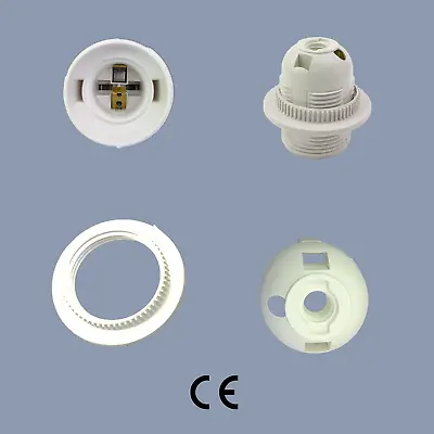 Edison Screw ES E27 M10 Light Bulb Lamp Holder Pendant Socket Lampshade Collar • £2.79