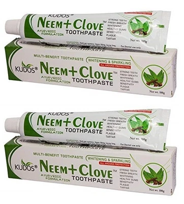 £15.65 • Buy Kudos Neem Tooth Paste With Clove Herbal For Healthy White Teeth Pck Of 2 X100gm