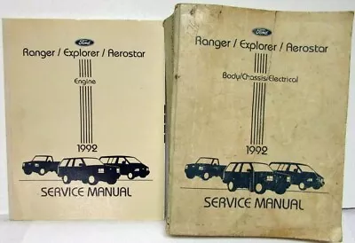 1992 Ford Aerostar Ranger Pickup Explorer Service Shop Repair Manual 2 Vol Set • $84.64