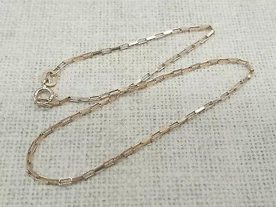 £47 • Buy 9ct Yellow Gold Paper Clip Chain Anklet Bracelet 9K Trace Chain 9.5'' 0.82g