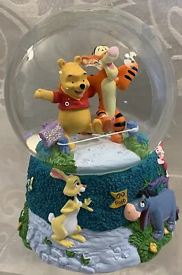 Disney Enesco Winnie The Pooh Tigger & Friends Music Box Snow Globe Wonderland • $33.03