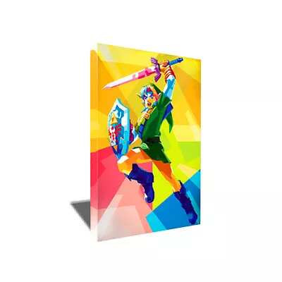 Nintendo ZELDA Link Poster Abstract Wpap Pop Art On CANVAS Wall Art • $48