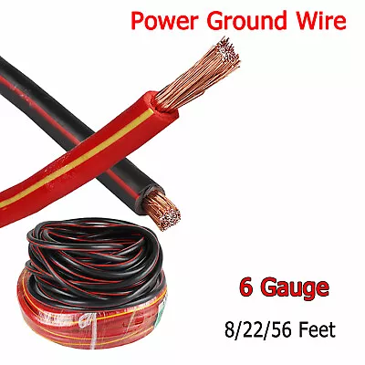 6 AWG Gauge Ga Automotive Power Wire Battery Cable RV Motor Amp Solar Panel Lot • $23.74