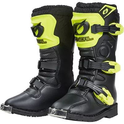 Oneal MX 2023 Rider Pro Neon Yellow/Black Kids Motocross Dirt Bike Boots • $209.95