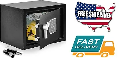 Home Office Storage Organize Lock Box Safe Box Money Box Steel Alloy Drop W/ Key • $71