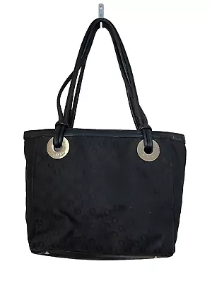 Oroton Roche Jacquard Handbag Black Small Medium Tote Casual Work Corporate • $9.99