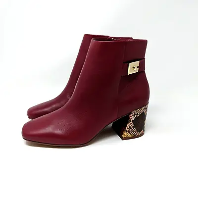 Vince Camuto Laiklen Suede Ankle Boots Boysenberry Women's 6 Wide New In Box • $32.40