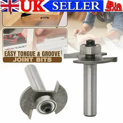 £8.45 • Buy 8mm Shank Slot Cutter Bit T Trim Router For Furniture Edging Woodworking Tool UK