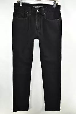 Banana Republic The Traveler Slim Stretch Jeans Mens Size 31x32 Black Meas 31x32 • $19.87