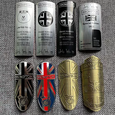 Brompton Vintage  Cycling  Bicycle Bike Alloy Head Badge Decals Stickers Emblem • $15
