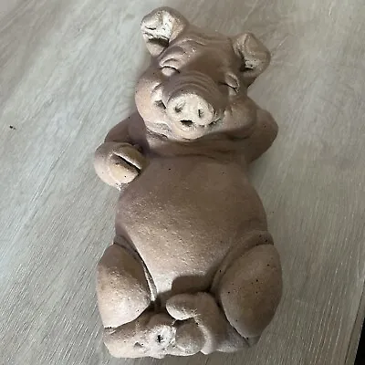 Unique Flat Bottom Pig Brick Piggy Piglet Mold Concrete Clay Heavy Door Stop • $95