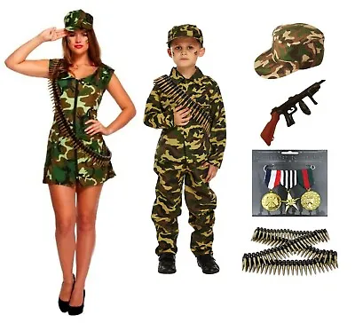 ARMY FANCY DRESS ACCESSORIES COSTUME Bullet Belt Military Aviator Headband UK • £4.43