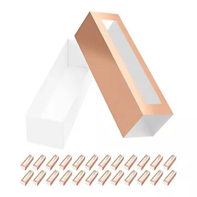 25 Macaron Boxes For 6 Macarons Rose Gold Macaron Boxes With Interior Measuremen • $24.29