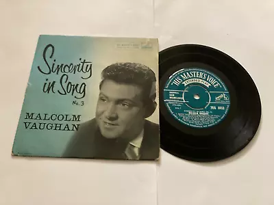 MALCOLM VAUGHAN SINCERITY IN SONG EP NO 3 7  Vinyl Record  FREE UK POSTAGE • £7.99