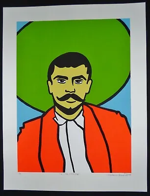 ZAPATA / Rare Signed 2010 Screen-print DayGlo Poster / Mexico Revolution Pop Art • $389