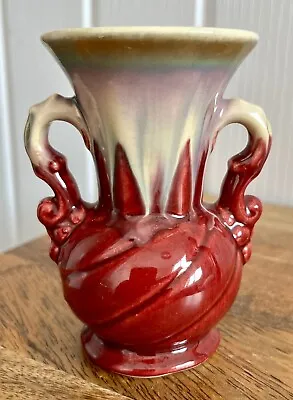 Vintage Jasba West German Pottery Handled Urn Vase Drip Glaze Fat Lava 538 - 4” • £10